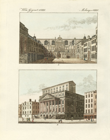 Strange public buildings in London from German School, (19th century)