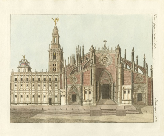 The cathedral or metropolitan church of Seville from German School, (19th century)