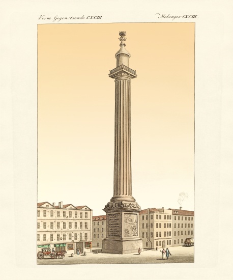 The monument in London from German School, (19th century)