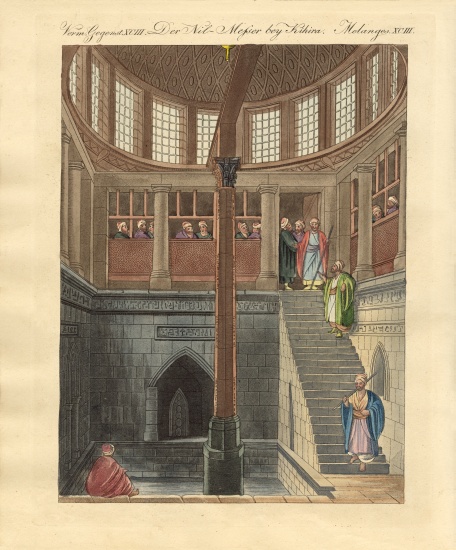 The Nilometer on the island of Rawda near Cairo from German School, (19th century)