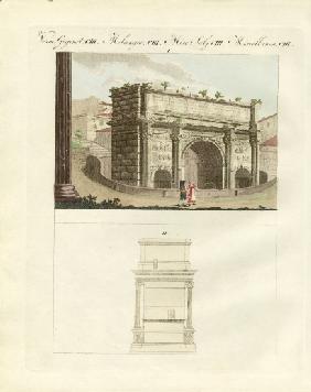 The triumphal Arch of Emperor Septimius Severus