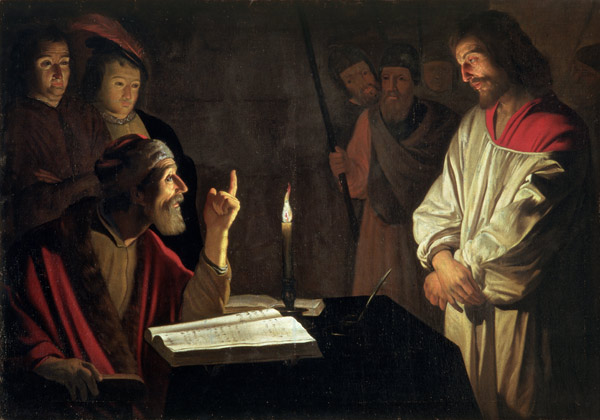 Christ Before Caiaphas from Gerrit van Honthorst