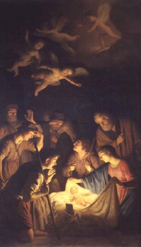 Adoration of the Shepherds from Gerrit van Honthorst