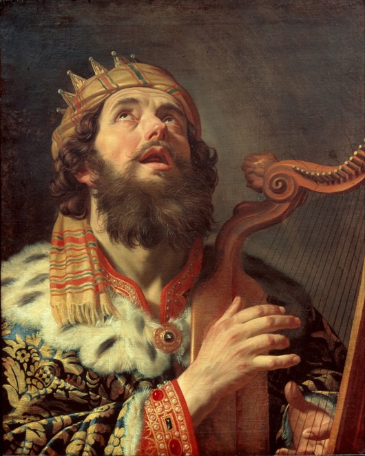 King David Playing the Harp from Gerrit van Honthorst