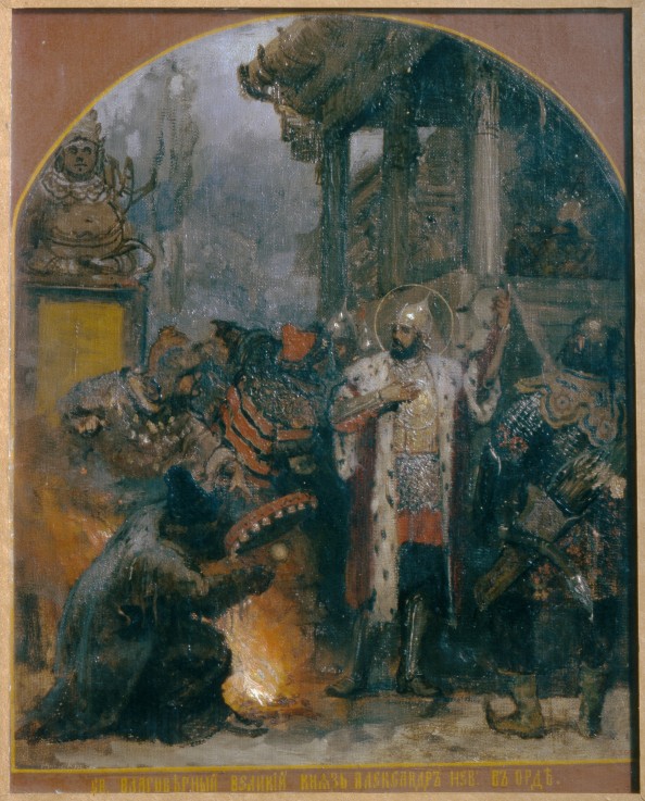 Alexander Nevsky at the Golden Horde from G.I. Semiradski