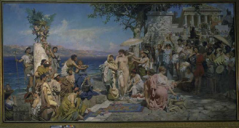 The feast of the Poseidon from G.I. Semiradski