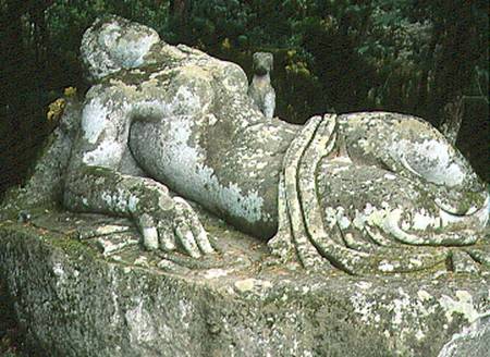 Sleeping Nymph, from the Parco dei Mostri (Monster Park) gardens laid out between 1550-63 by the Duk from Giacomo Barozzi  da Vignola