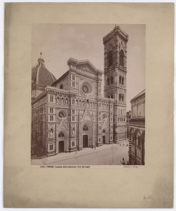 Florence: Facade of the Cathedral, No. 5407 from Giacomo Brogi