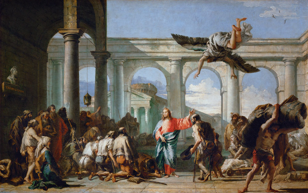 Jesus Healing the Paralytic at the Pool of Bethesda, c.1759 (oil on canvas) from Giandomenico Tiepolo