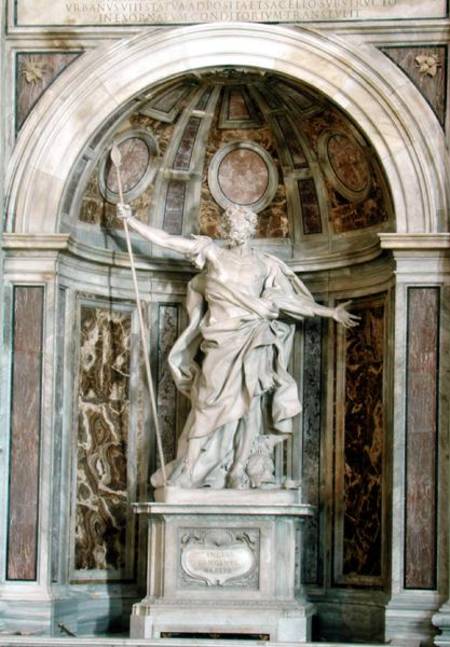 Statue of St. Longinus, at the base of the four pillars supporting the dome from Gianlorenzo Bernini