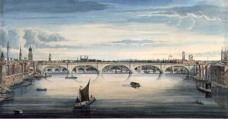 West view of New London Bridge and Old London Bridge from Gideon Yates