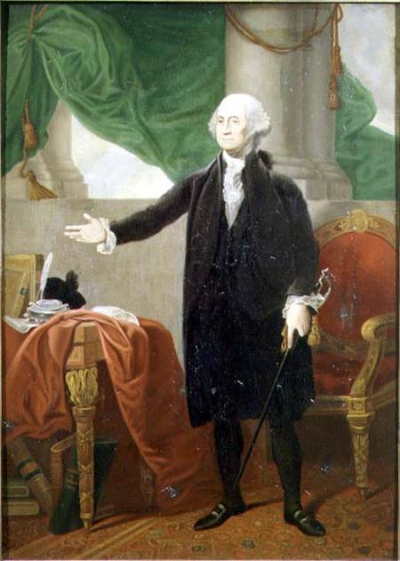 Portrait of George Washington (1732-99), first President of the United States from Gilbert Stuart