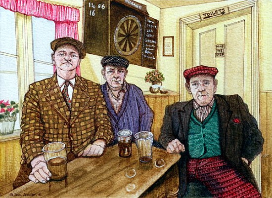Three Men in a Pub, 1984  from  Gillian  Lawson