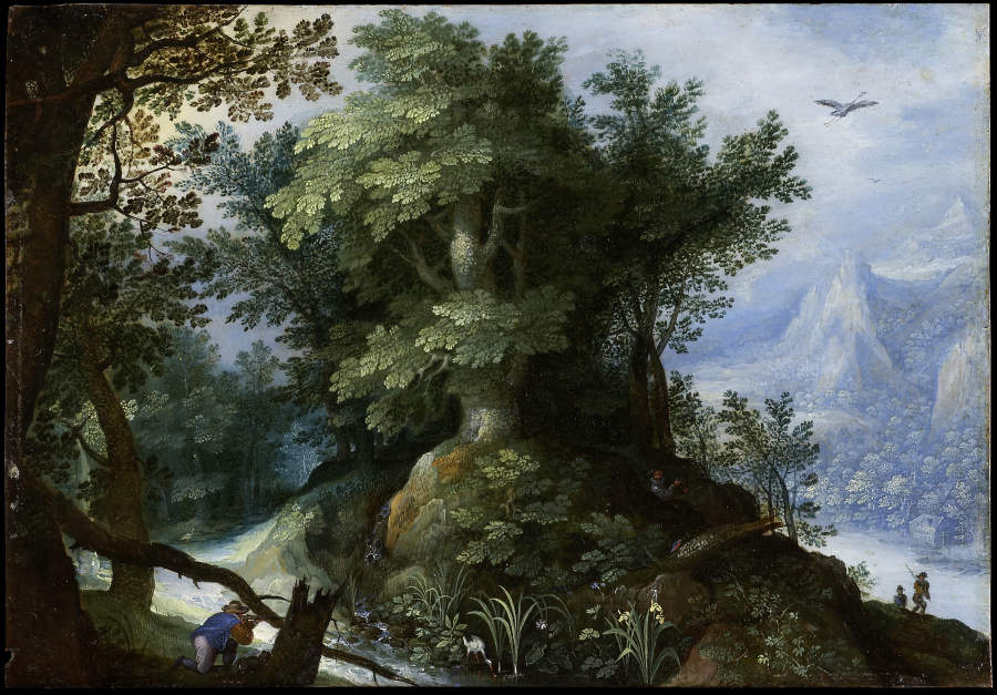 Forest Scene with Hunters from Gillis van Coninxloo