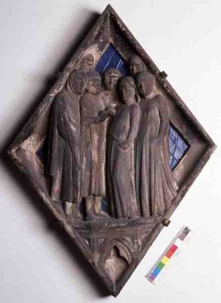 Marriage, relief tile from the Campanile from Gino  Micheli