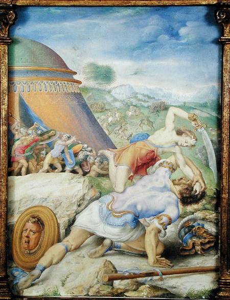 David and Goliath from Giorgio Giulio Clovio