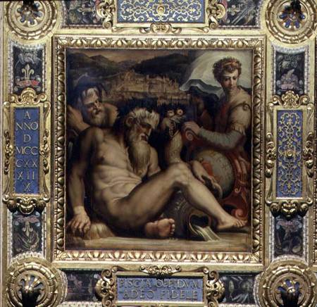 Allegory of the town of Pescia from the ceiling of the Salone dei Cinquecento from Giorgio Vasari