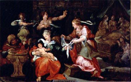 The Birth of the Virgin from Giorgio Vasari