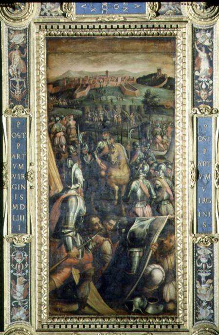 The Capture of Casole from the ceiling of the Salone dei Cinquecento from Giorgio Vasari