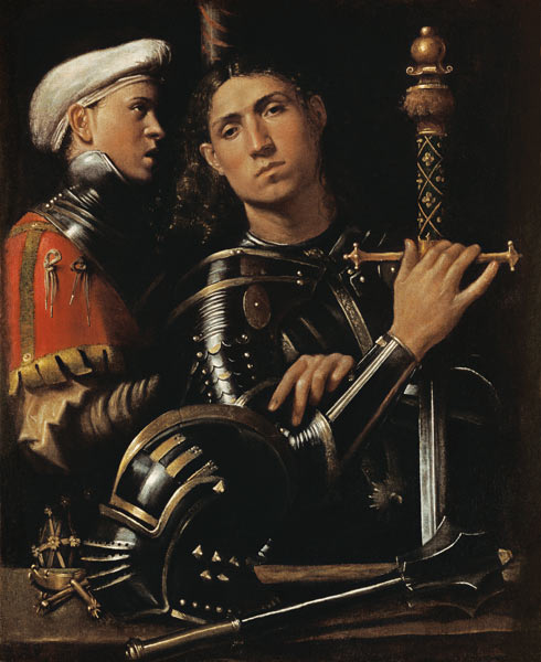 Warrior with Groom (Il Gattamelata) from Giorgione (aka Giorgio Barbarelli or da Castelfranco)