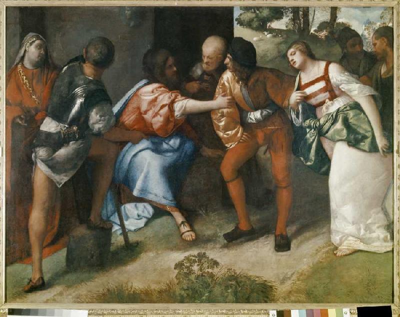 Christus und die Ehebrecherin from Giorgione (aka Giorgio Barbarelli or da Castelfranco)
