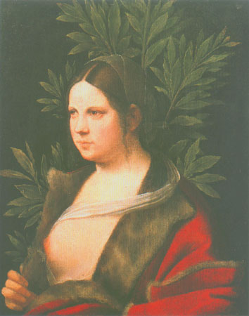Portrait of Mrs (Laura) from Giorgione (aka Giorgio Barbarelli or da Castelfranco)