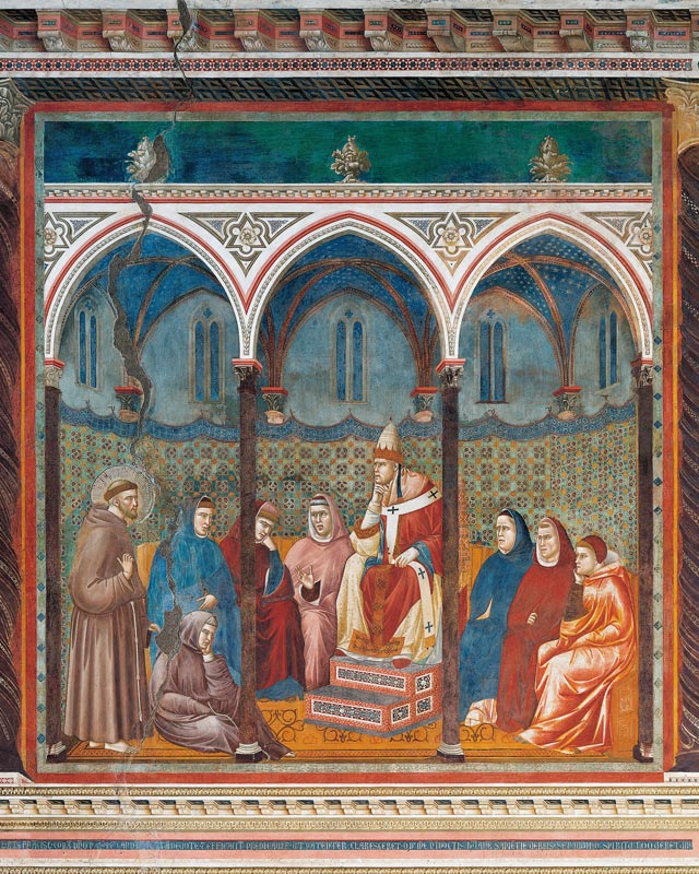 St. Francis Preaching a Sermon to Pope Honorius III from Giotto (di Bondone)