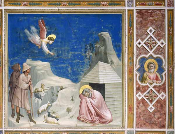 The Dream of Joachim from Giotto (di Bondone)