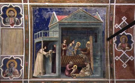The Birth of the Virgin from Giotto (di Bondone)