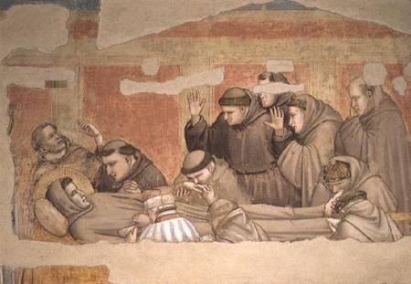 The Death of St. Francis, from the Bardi Chapel from Giotto (di Bondone)