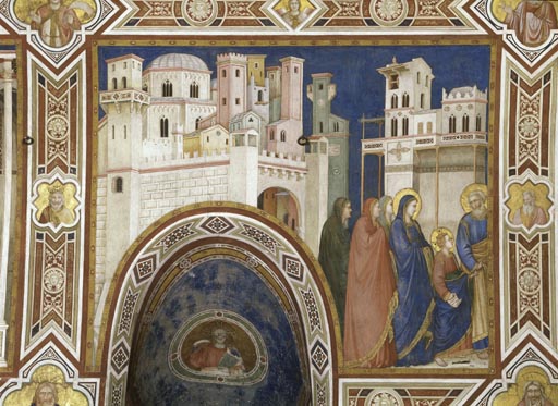Die Heimkehr des zwoelfjaehrigen Jesus mit Maria und Josef nach Nazareth from Giotto (di Bondone)