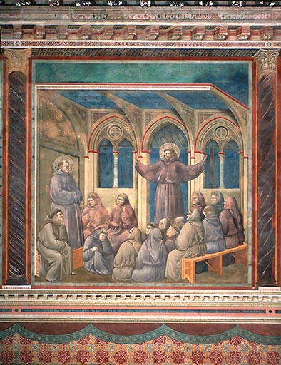 Der hl. Franziskus erscheint den Bruedern in Arles from Giotto (di Bondone)