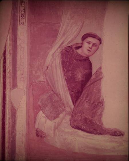 Monk, detail from the Life of St. Francis cycle, Bardi Chapel from Giotto (di Bondone)