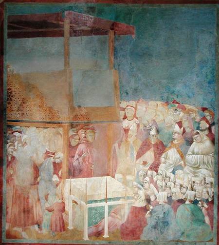 Pope Gregory IX Canonising St. Francis in 1228 from Giotto (di Bondone)