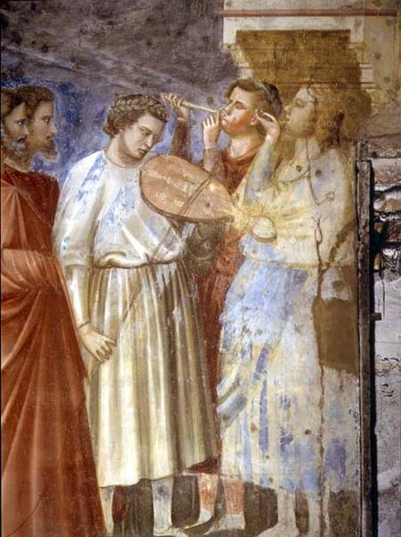 The Virgin's Wedding Procession, detail of the musicians, c from Giotto (di Bondone)
