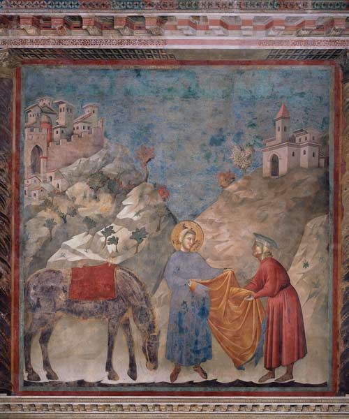 St. Francis Gives his Coat to a Stranger from Giotto (di Bondone)