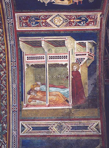 Die Schenkung der Goldbarren from Giotto (Schule)