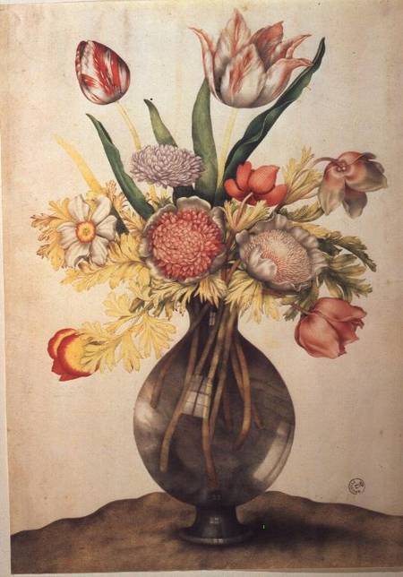 Crystal Vase of Flowers (w/c on parchment) from Giovanna Garzoni