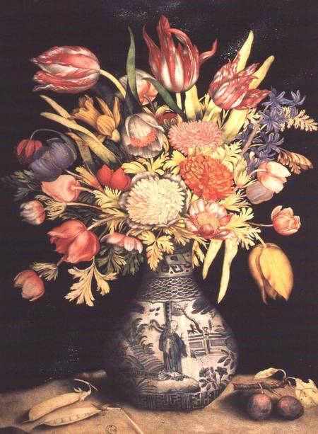 Ming Vase of Flowers (w/c on parchment) from Giovanna Garzoni