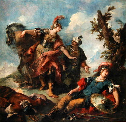 Herminia and Vaprinus Happen upon the Wounded Tancredi after his Duel with Argante, c.1750-55 (oil o from Giovanni Antonio Guardi