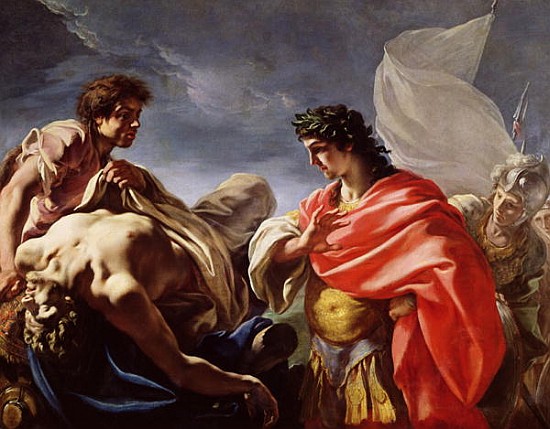 Achilles Contemplating the Body of Patroclus from Giovanni Antonio Pellegrini