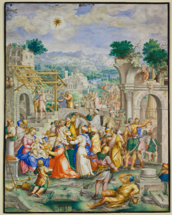 Adoration of the kings from Giovanni Battista Castello