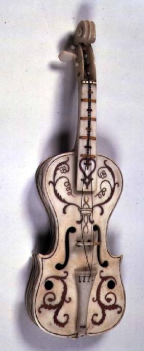Front of a violin