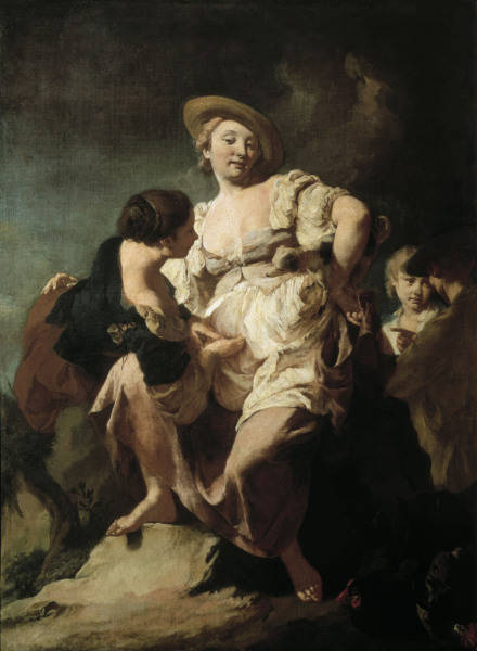 Piazzetta, Giovanni Battista 1682-1754. ''L''indovina'' (The fortune-teller), 1740. Oil on canvas, 1 from Giovanni Battista Piazzetta