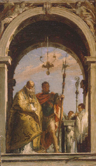Bildnis zweier Heiliger in einem Torbogen from Giovanni Battista Tiepolo