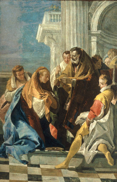 G.B.Tiepolo /Communion of St.Lucia/Ptg. from Giovanni Battista Tiepolo