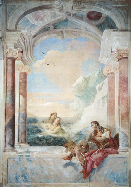 Achilles consoled by his mother, Thetis, from 'The Iliad' by Homer, 1757 (fresco) from Giovanni Battista Tiepolo