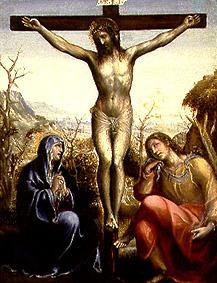 Crucified Jesus with Maria and Johannes. from Giovanni Bazzi Sodoma