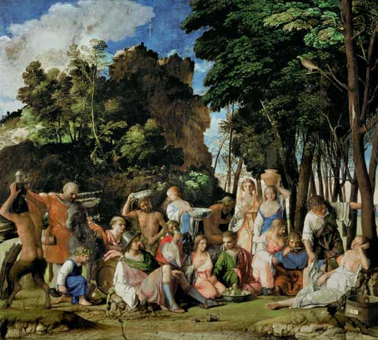 Banquet of the gods from Giovanni Bellini