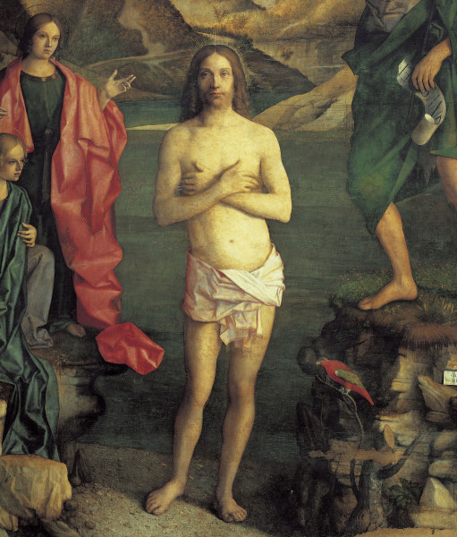 Baptism of Jesus , Detail from Giovanni Bellini